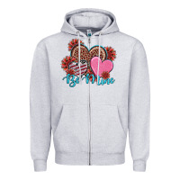 Heather Grey valentine's day be mine hearts sunflower Zipper Hoodie - RanaPortraitStore