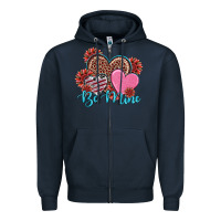 Navy valentine's day be mine hearts sunflower Zipper Hoodie - RanaPortraitStore