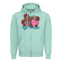 Seafoam valentine's day be mine hearts sunflower Zipper Hoodie - RanaPortraitStore