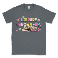 Charcoal Heather library grown up Classic Tee - MaliasSmallBusiness