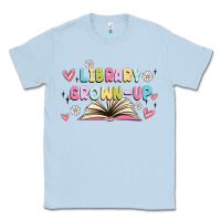 Dusty Blue library grown up Classic Tee - MaliasSmallBusiness