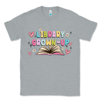 Heather Grey library grown up Classic Tee - MaliasSmallBusiness