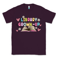 Plum library grown up Classic Tee - MaliasSmallBusiness