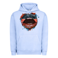 Pigment Grape Ice American flag lips 4th of july Urban Hoodie - FaDigitalArtStudio