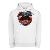Pigment Lunar Rock American flag lips 4th of july Urban Hoodie - FaDigitalArtStudio