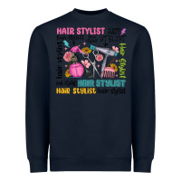 Navy hair stylist typography Heavyweight Sweatshirt - MaliasSmallBusiness