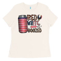 Bone red white  boozed Ladies Tee - CowhideDigitalArt