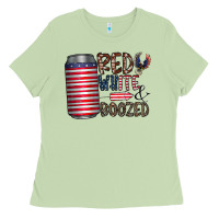 Matcha red white  boozed Ladies Tee - CowhideDigitalArt