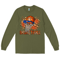 Army Green custom name basketball Long Sleeve Tee - MaliasSmallBusiness