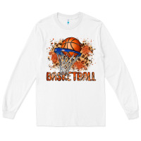 White custom name basketball Long Sleeve Tee - MaliasSmallBusiness