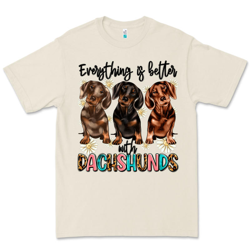 Everything Is Better With Dachshunds Premium Tee by JahusDesignShop | Teevron