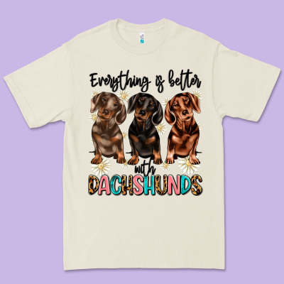 Everything Is Better With Dachshunds Premium Tee Designed By Jahusdesignshop