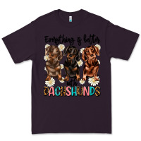 Plum everything is better with dachshunds Premium Tee - JahusDesignShop