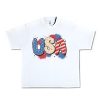 White usa Urban Heavy Tee - MaliasSmallBusiness