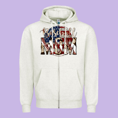 American Baseball Dad Zipper Hoodie Designed By Bettercallsaul