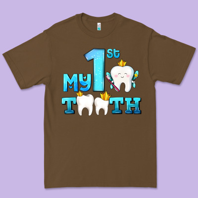 My First Tooth With Teeth Premium Tee Designed By Adodesignshop