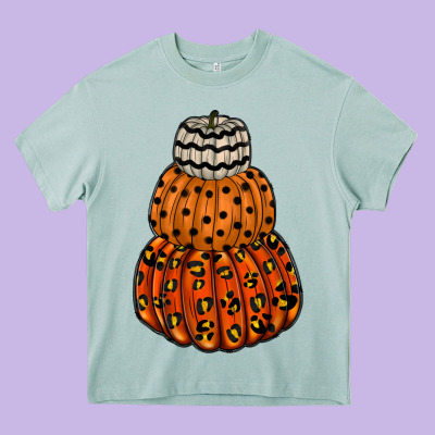 Pumpkin Halloween Heavy Core Tee Designed By Racoondesign