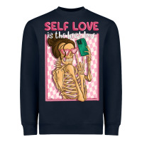Navy self love is the best love Heavyweight Sweatshirt - MaliasSmallBusiness