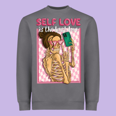 Self Love Is The Best Love Heavyweight Sweatshirt Designed By Maliassmallbusiness