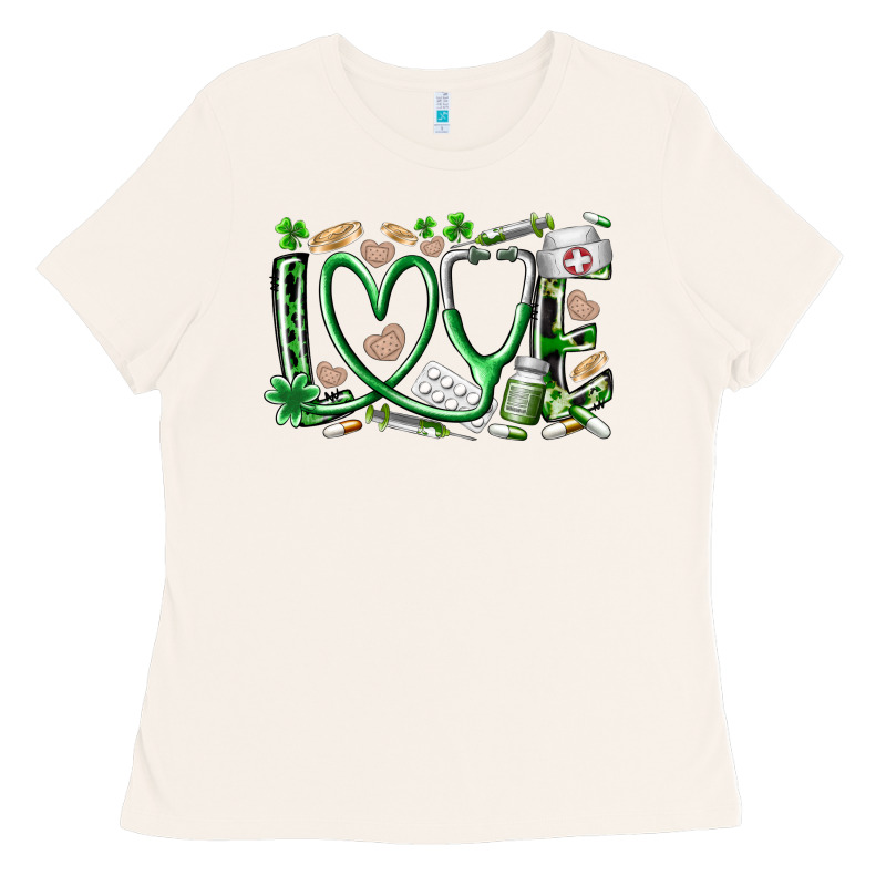 St.patricks Love Nurse Ladies Tee by RacoonDesign | Teevron