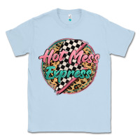 Dusty Blue hot mess express Classic Tee - MaliasSmallBusiness