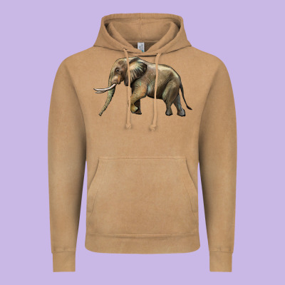 Elephant Vintage Hoodie Designed By Lillyallendesigns