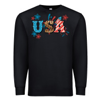 Black USA 4th of july Premium Sweatshirt - HowdyJamesFarm