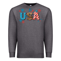Charcoal Heather USA 4th of july Premium Sweatshirt - HowdyJamesFarm