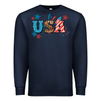 Navy USA 4th of july Premium Sweatshirt - HowdyJamesFarm