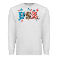 Oatmeal Heather USA 4th of july Premium Sweatshirt - HowdyJamesFarm