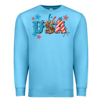 Ocean Blue USA 4th of july Premium Sweatshirt - HowdyJamesFarm