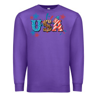 Purple USA 4th of july Premium Sweatshirt - HowdyJamesFarm