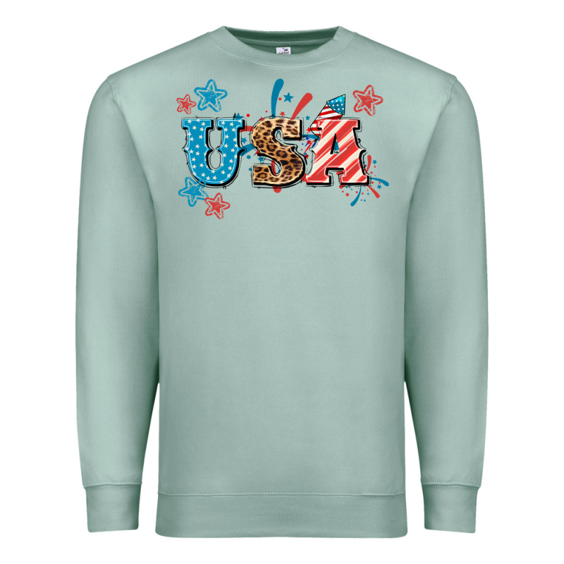 Usa 4th Of July Premium Sweatshirt by HowdyJamesFarm | Teevron
