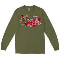 Army Green valentines day cna Long Sleeve Tee - NancyCooperArtShop