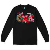 Black valentines day cna Long Sleeve Tee - NancyCooperArtShop