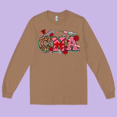 Valentines Day Cna Long Sleeve Tee Designed By Nancycooperartshop