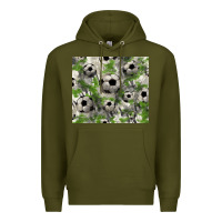 Army Green Soccer tumbler Premium Hoodie - HowdyJamesFarm