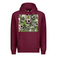 Burgundy Soccer tumbler Premium Hoodie - HowdyJamesFarm