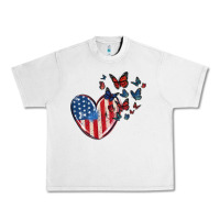 Lunar Rock 4th of july american flag heart butterfly Urban Heavy Tee - MaliasSmallBusiness