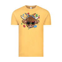 Vintage Mustard autism awareness cow Vintage Tee - MaliasSmallBusiness