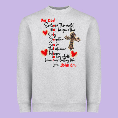 For God So Loved The World Heavyweight Sweatshirt Designed By Maliassmallbusiness
