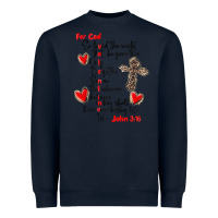 Navy for god so loved the world Heavyweight Sweatshirt - MaliasSmallBusiness