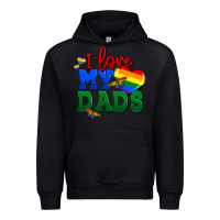 Black I love my dads Urban Hoodie - FaDigitalArtStudio