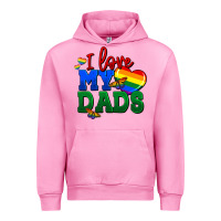 Fuchsia Pink I love my dads Urban Hoodie - FaDigitalArtStudio
