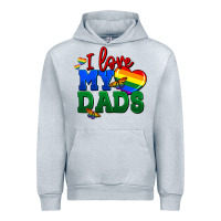 Heather Grey I love my dads Urban Hoodie - FaDigitalArtStudio