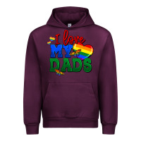 Mauve Wine I love my dads Urban Hoodie - FaDigitalArtStudio