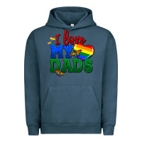 Pigment Midnight Navy I love my dads Urban Hoodie - FaDigitalArtStudio