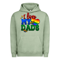 Pigment Oil Green I love my dads Urban Hoodie - FaDigitalArtStudio