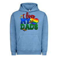 Pigment Pebble Blue I love my dads Urban Hoodie - FaDigitalArtStudio