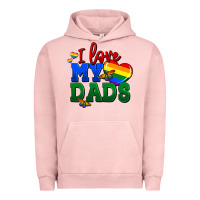 Pigment Salmon I love my dads Urban Hoodie - FaDigitalArtStudio
